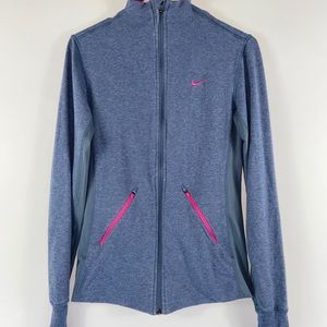 Nike Dri Fit Full ZIP Jacket Thumb Hole Sleeve S